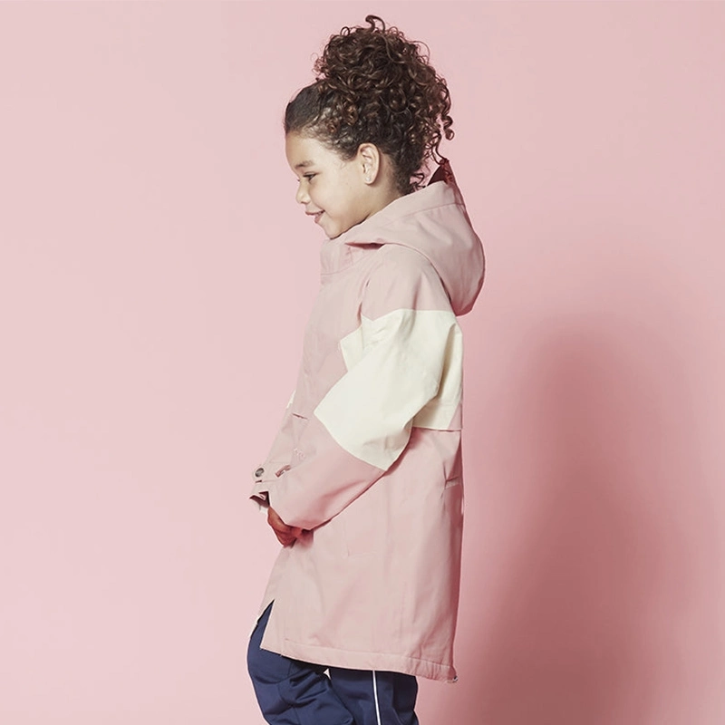Kid′ S PU Coated Raincoat Rain Jacket Cartoon Lightweight Rainwear for Girl Lined Parka